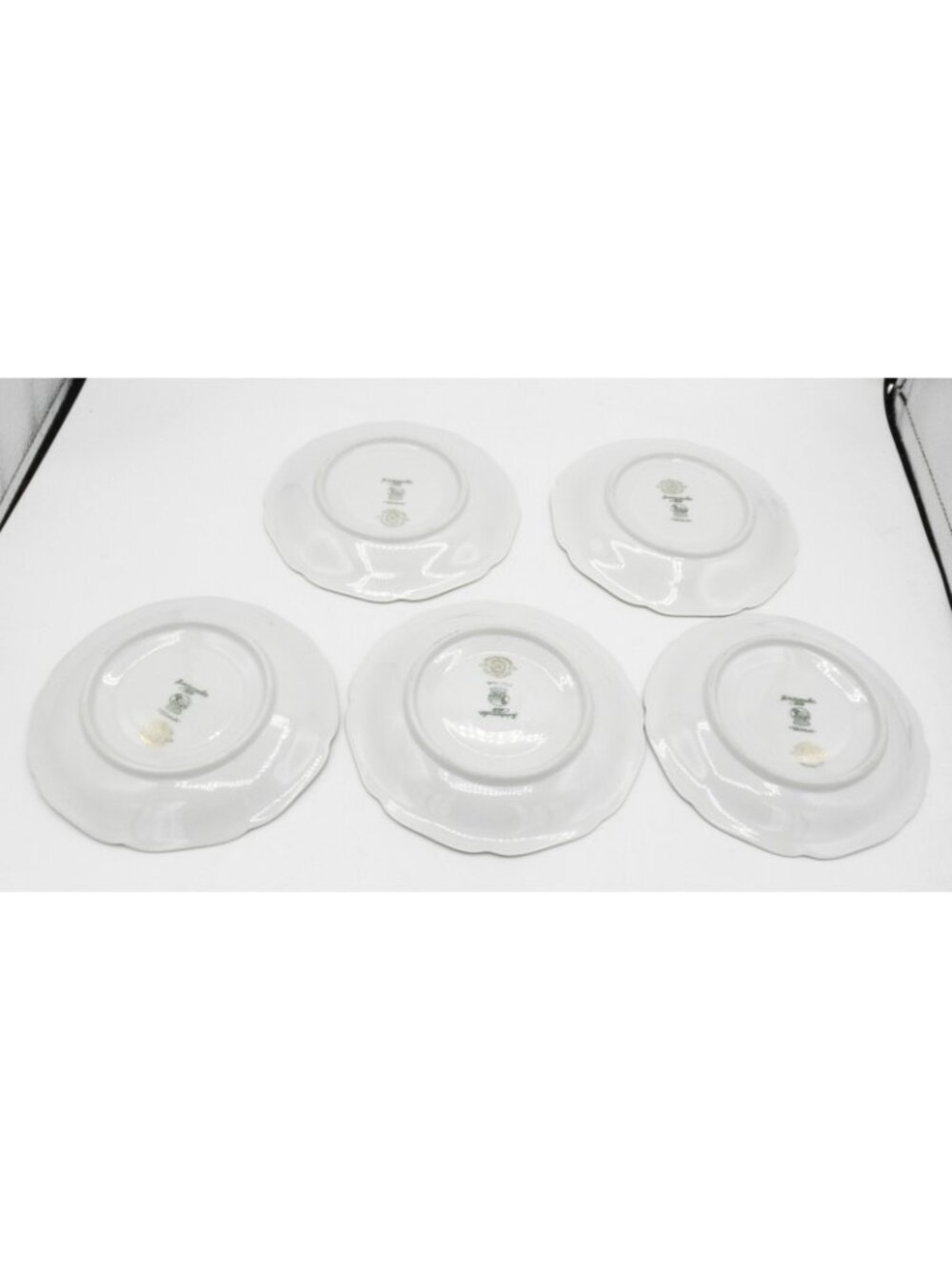 ATQ Hutschenreuther Selb Green Gold Courting Couple Saucer Replacements Set of 5 - Picture 3 of 8
